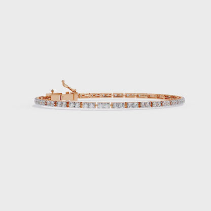 2.30 Ct Round Cut Diamond Antique Tennis Bracelet