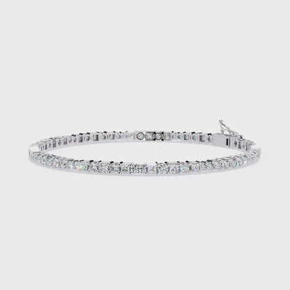 2.05 Ct Round & Princess Lab Grown Diamond Bracelet