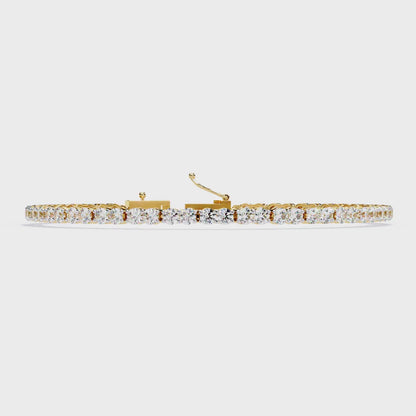 3.98 Ct Round Cut Diamond Channel Set Tennis Bracelet