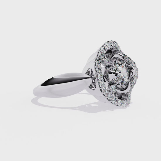 Round Cut High Quality Diamond Unique Elegant Cluster Dainty Vintage Bridesmaid Ring Gift For Her