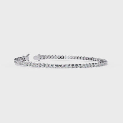 3.89 Ct Round Cut Diamond Stackable Tennis Bracelet