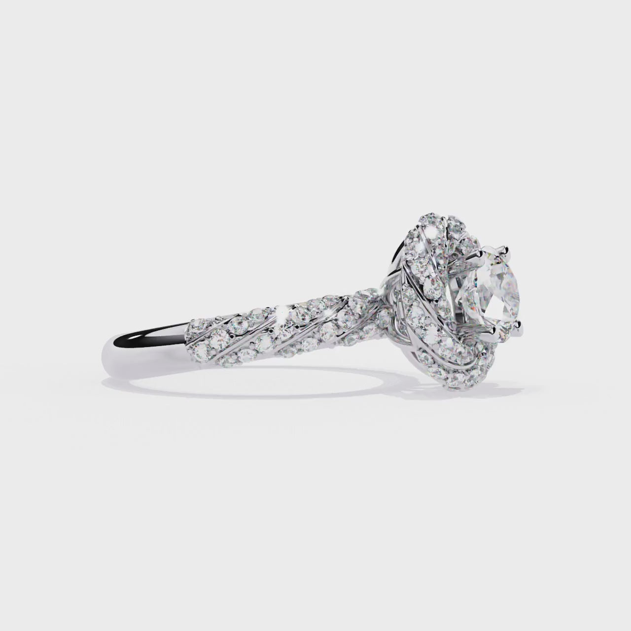 Round Cut 1.44Ct Lab Grown Diamond Halo Style Art Deco Elegant Statement Annivrasry Ring Gift For Her
