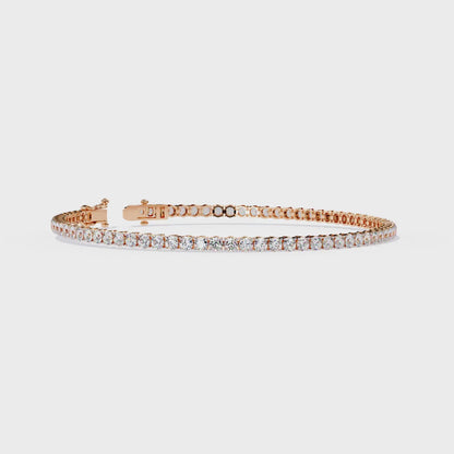 3.89 Ct Round Cut Diamond Stackable Tennis Bracelet