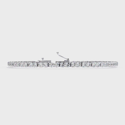 3.98 Ct Round Cut Diamond Channel Set Tennis Bracelet