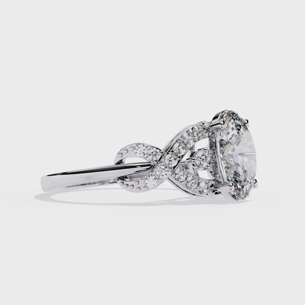 Twisted 1.80Ct Oval And Round Cut Diamond Antique Vintage Inspired Dainty Annivrasry Ring Gift For Her