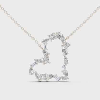 Multiple Shape Lab-Grown Prong Set Vintage Diamond Pendant