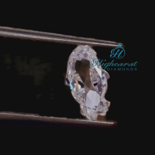 High Clarity Fish Shaped Lab Grown Diamond with custom design and clean symmetry