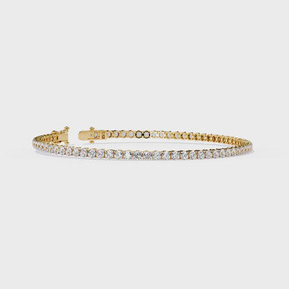 3.89 Ct Round Cut Diamond Stackable Tennis Bracelet