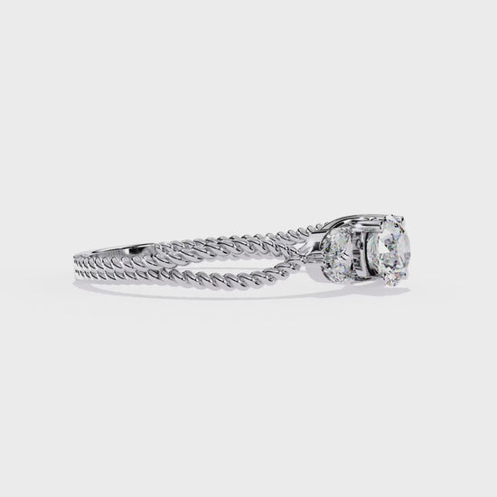 Marquise And Round Cut Diamond Twisted Elegant Art Deco Prefect Sparkling 5 Stone Promise Ring For Her