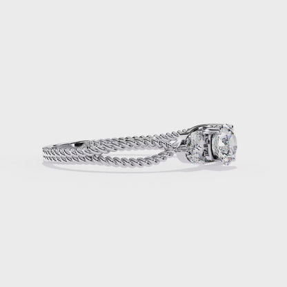 Marquise And Round Cut Diamond Twisted Elegant Art Deco Prefect Sparkling 5 Stone Promise Ring For Her