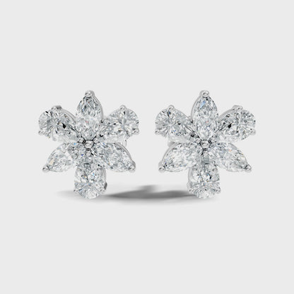 1.68 Ct Marquise & Pear Lab Grown Diamond Earrings