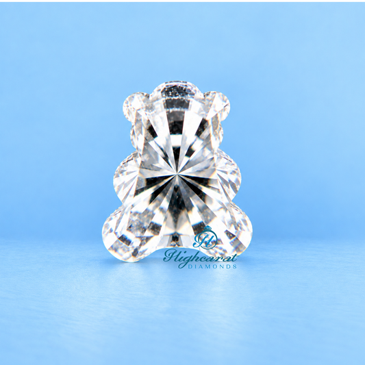 Unique teddy bear shape lab grown diamond